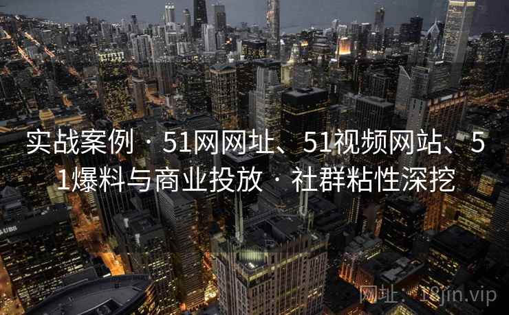 实战案例 · 51网网址、51视频网站、51爆料与商业投放 · 社群粘性深挖