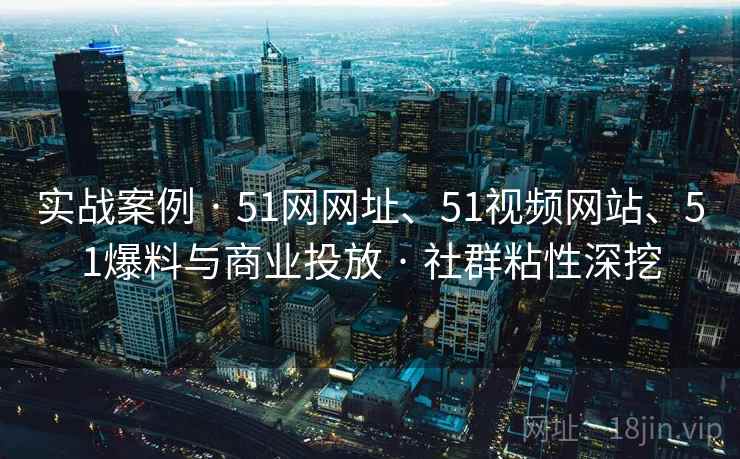 实战案例 · 51网网址、51视频网站、51爆料与商业投放 · 社群粘性深挖