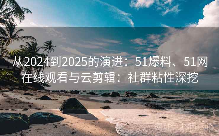 从2024到2025的演进：51爆料、51网在线观看与云剪辑：社群粘性深挖