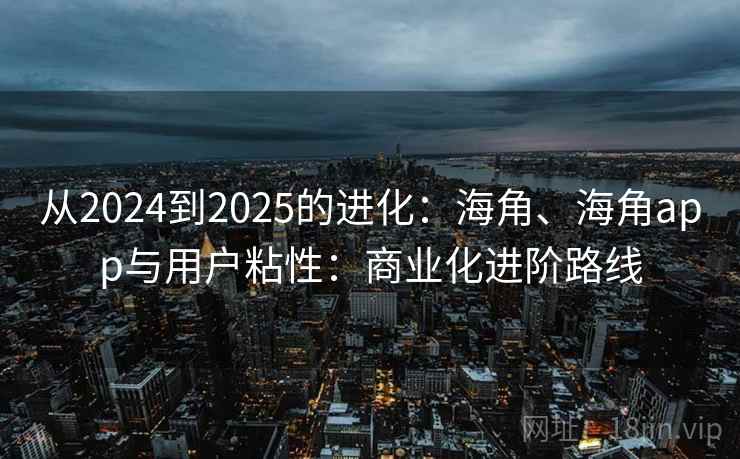 从2024到2025的进化：海角、海角app与用户粘性：商业化进阶路线