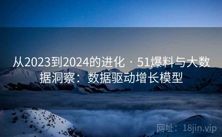 从2023到2024的进化 · 51爆料与大数据洞察：数据驱动增长模型  第2张