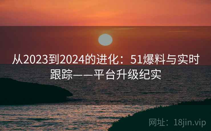 从2023到2024的进化：51爆料与实时跟踪——平台升级纪实